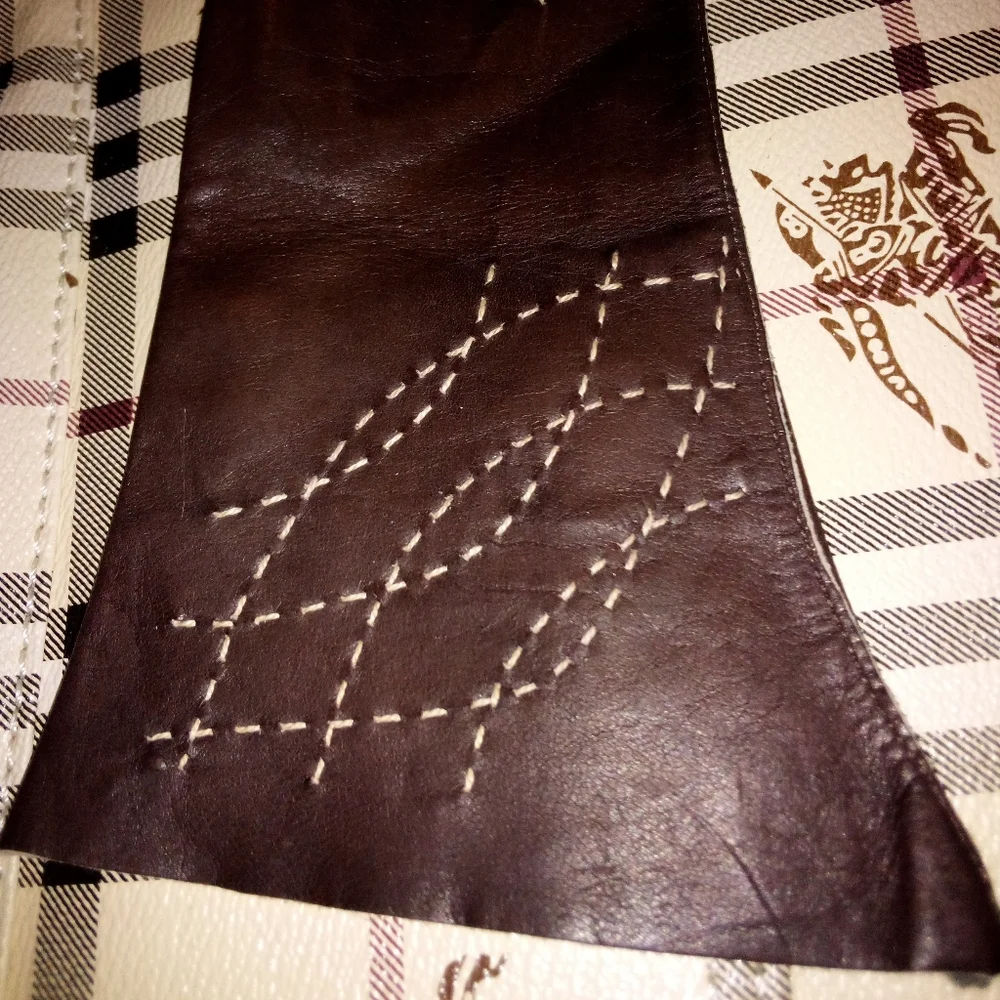 Beautiful Bacmo Leather Gloves 12 Inches Long Flared Vintage